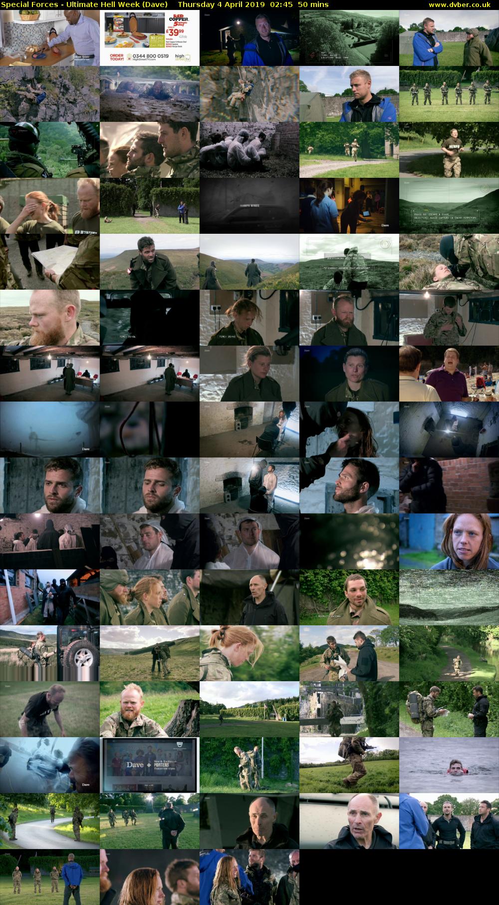 Special Forces - Ultimate Hell Week (Dave) Thursday 4 April 2019 02:45 - 03:35