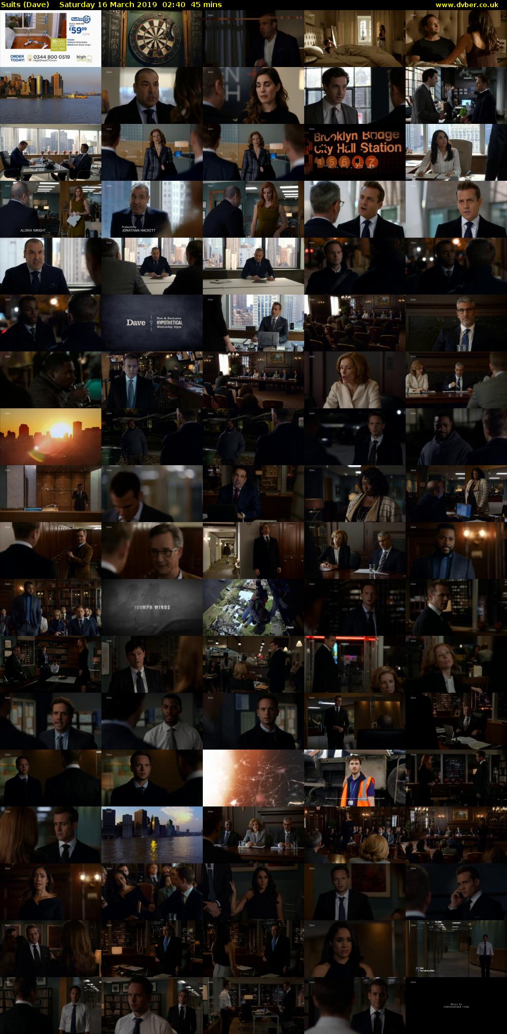 Suits (Dave) Saturday 16 March 2019 02:40 - 03:25