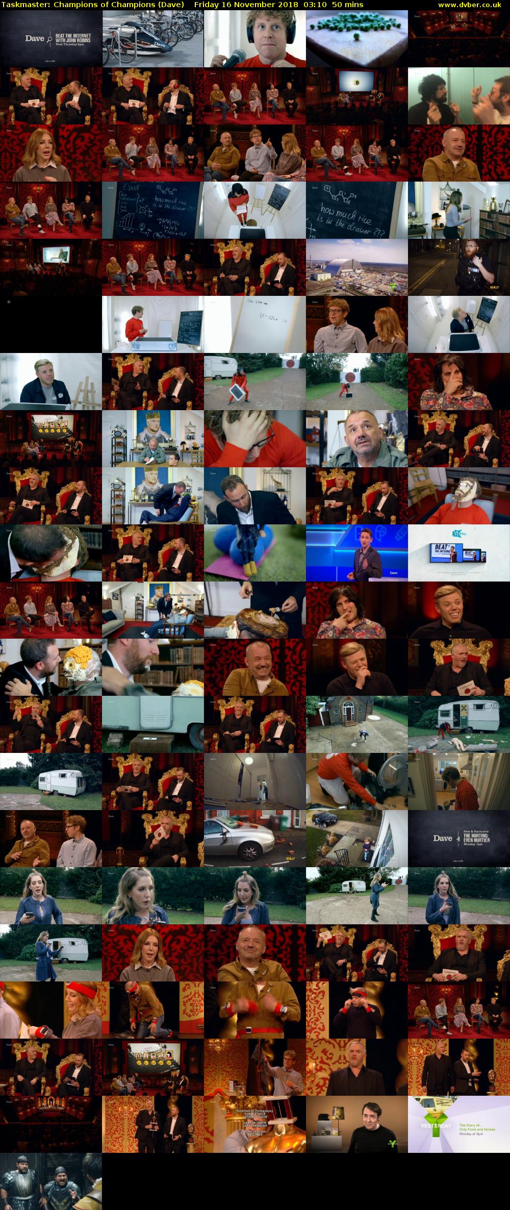 Taskmaster: Champions of Champions (Dave) Friday 16 November 2018 03:10 - 04:00