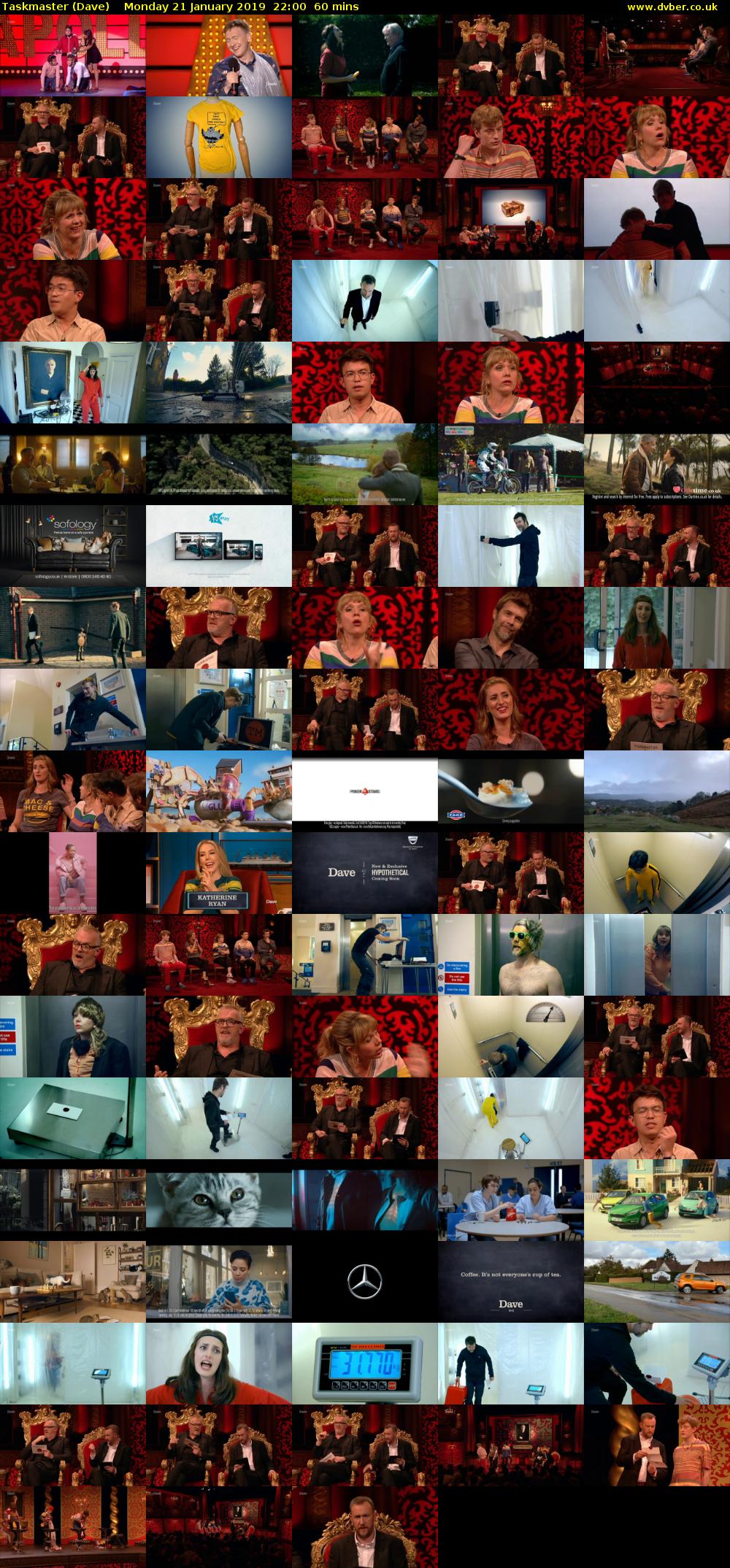 Taskmaster (Dave) Monday 21 January 2019 22:00 - 23:00