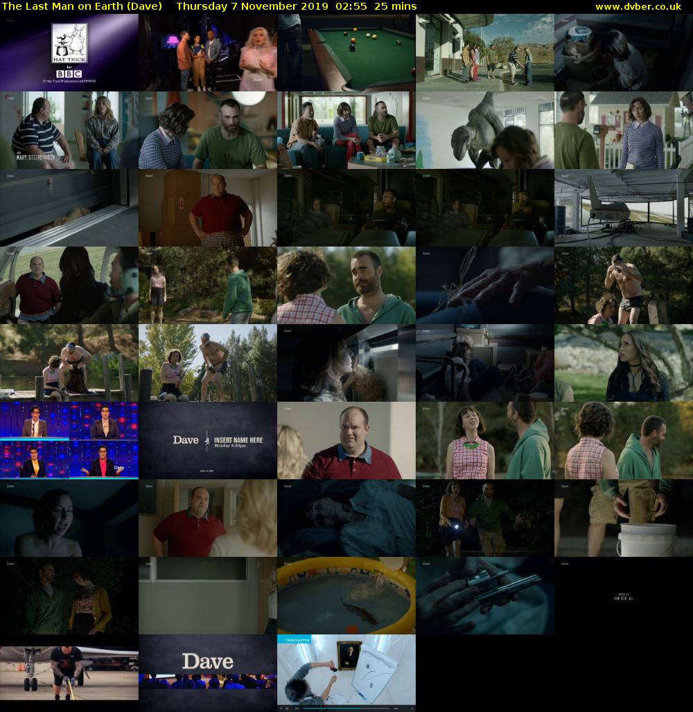 The Last Man on Earth (Dave) Thursday 7 November 2019 02:55 - 03:20