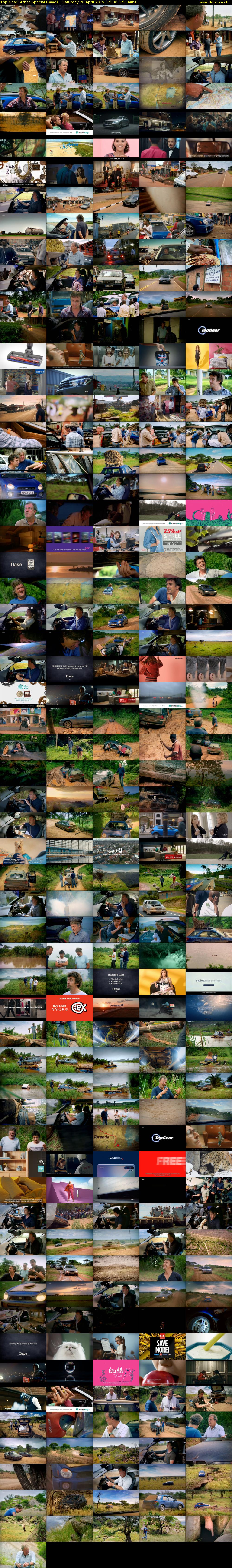 Top Gear: Africa Special (Dave) Saturday 20 April 2019 15:30 - 18:00