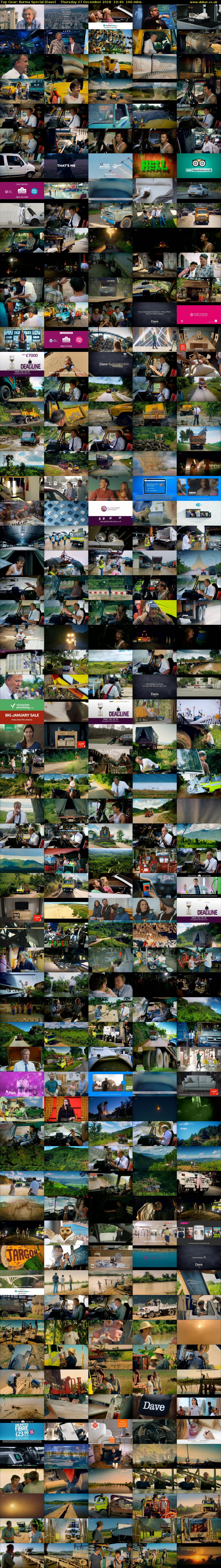 Top Gear: Burma Special (Dave) Thursday 27 December 2018 10:40 - 13:20