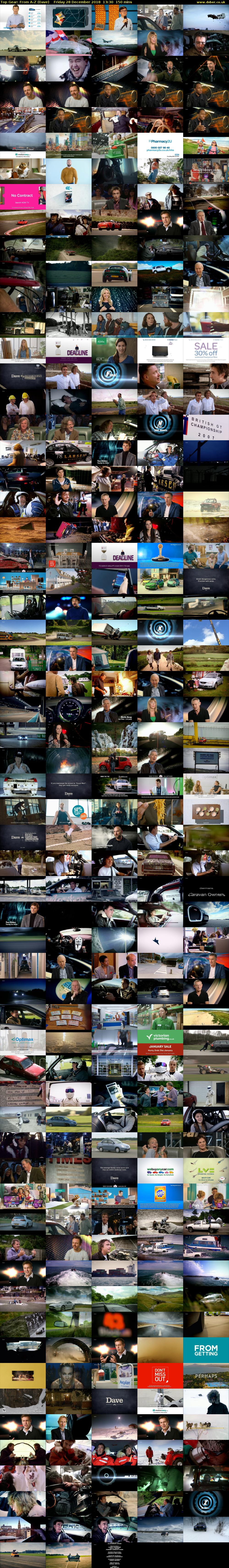 Top Gear: From A-Z (Dave) Friday 28 December 2018 13:30 - 16:00