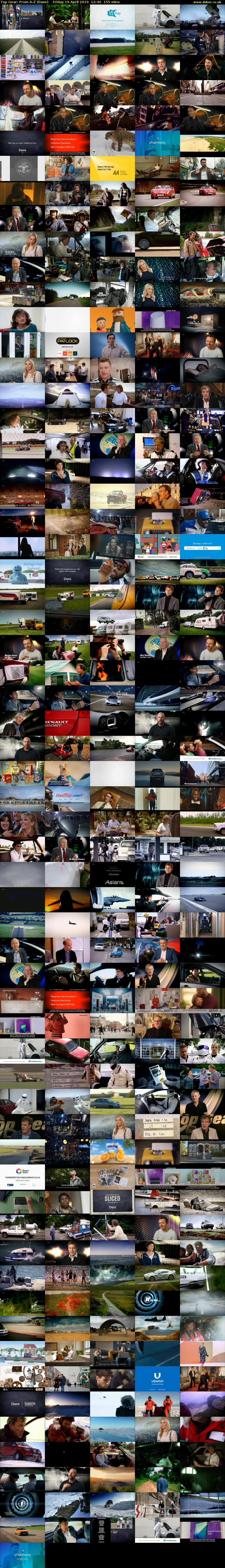 Top Gear: From A-Z (Dave) Friday 19 April 2019 12:40 - 15:15