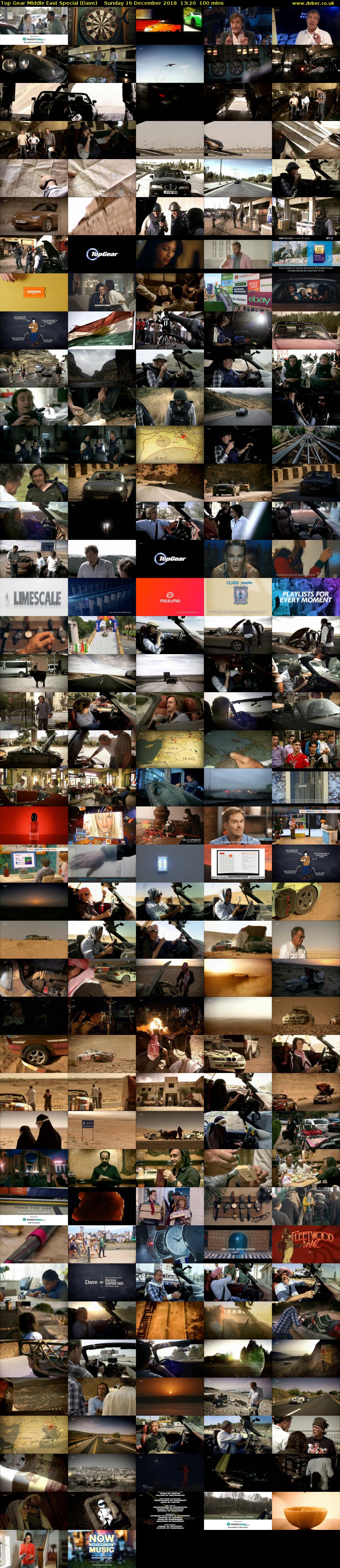 Top Gear Middle East Special (Dave) Sunday 16 December 2018 13:20 - 15:00