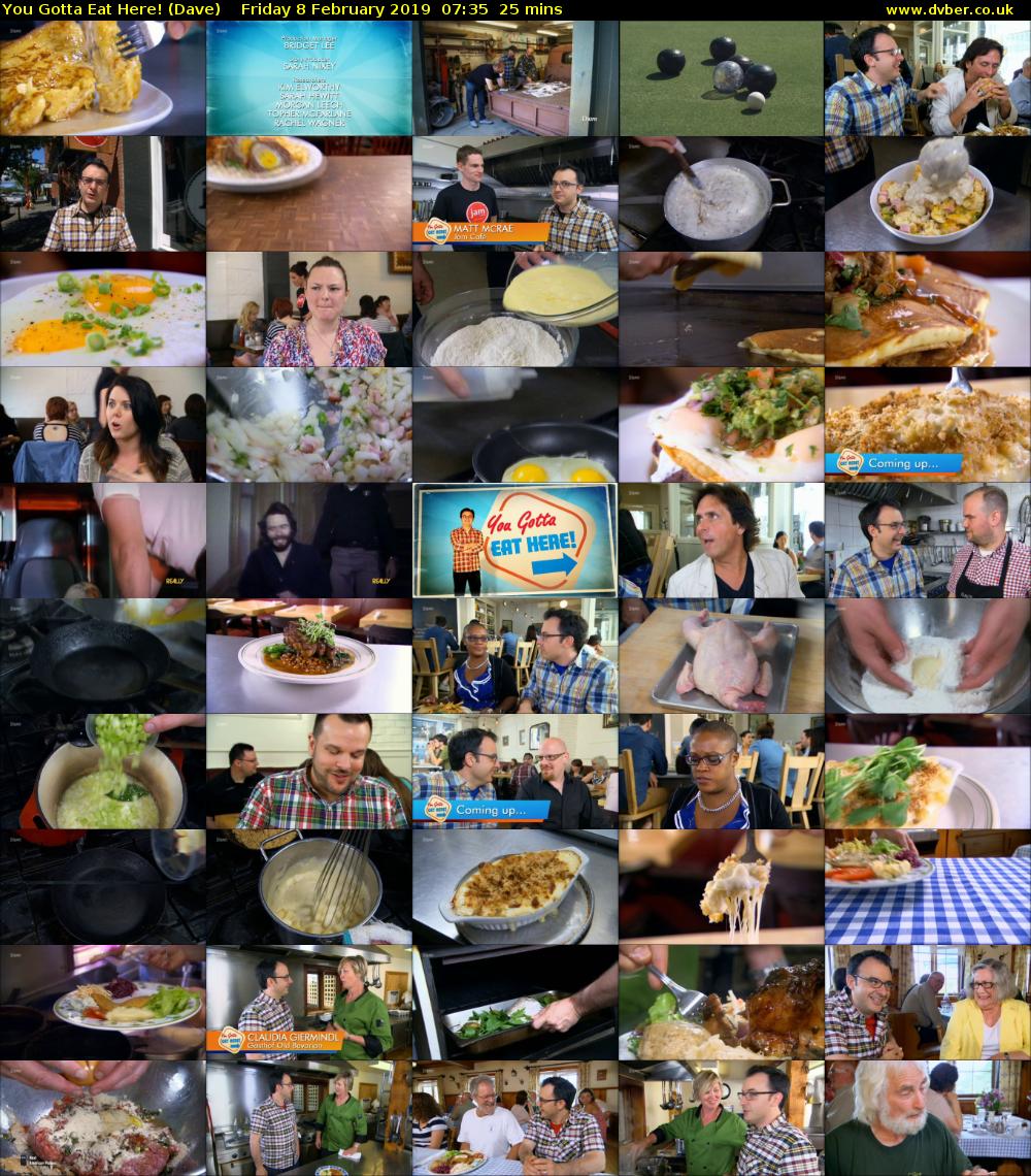 You Gotta Eat Here! (Dave) Friday 8 February 2019 07:35 - 08:00