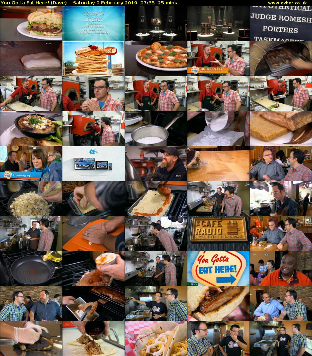 You Gotta Eat Here! (Dave) Saturday 9 February 2019 07:35 - 08:00