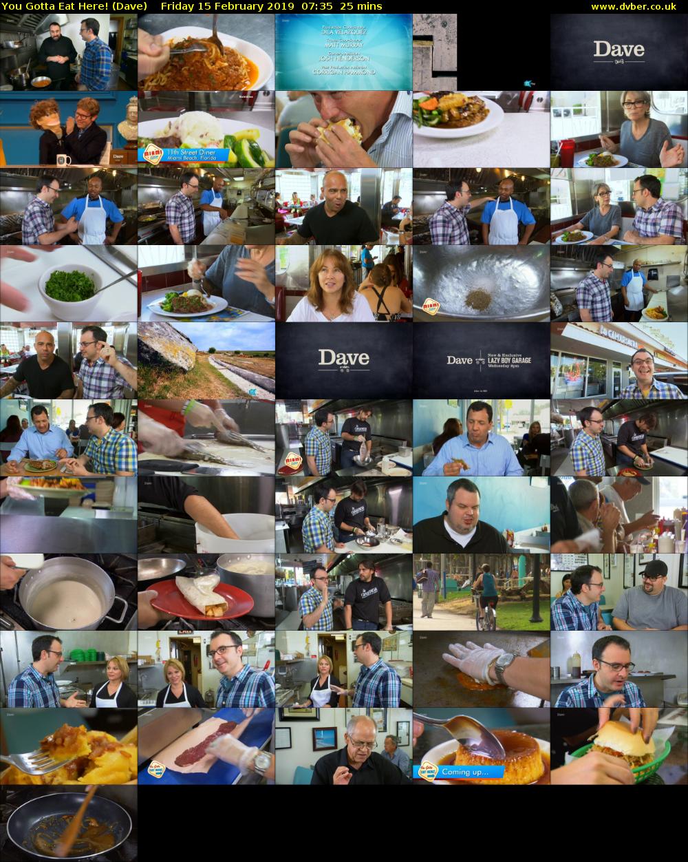 You Gotta Eat Here! (Dave) Friday 15 February 2019 07:35 - 08:00