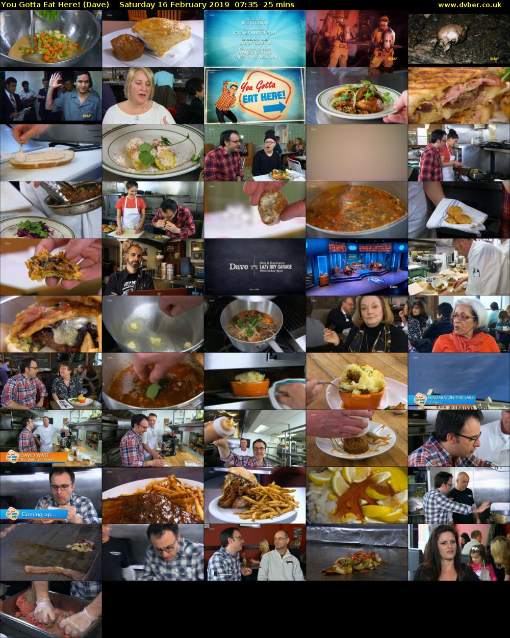 You Gotta Eat Here! (Dave) Saturday 16 February 2019 07:35 - 08:00