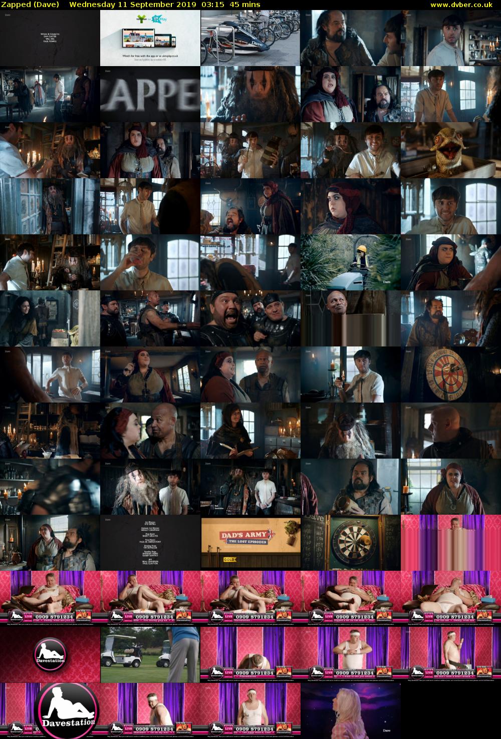 Zapped (Dave) Wednesday 11 September 2019 03:15 - 04:00