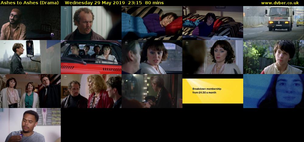 Ashes to Ashes (Drama) Wednesday 29 May 2019 23:15 - 00:35