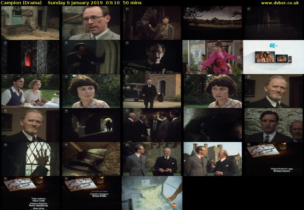 Campion (Drama) Sunday 6 January 2019 03:10 - 04:00