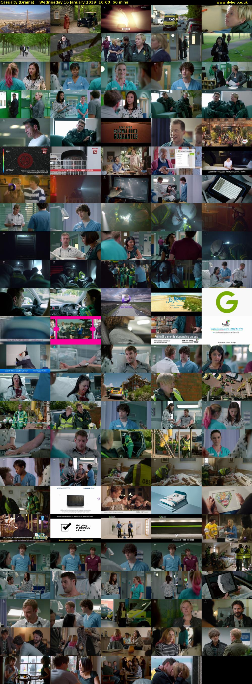 Casualty (Drama) Wednesday 16 January 2019 10:00 - 11:00