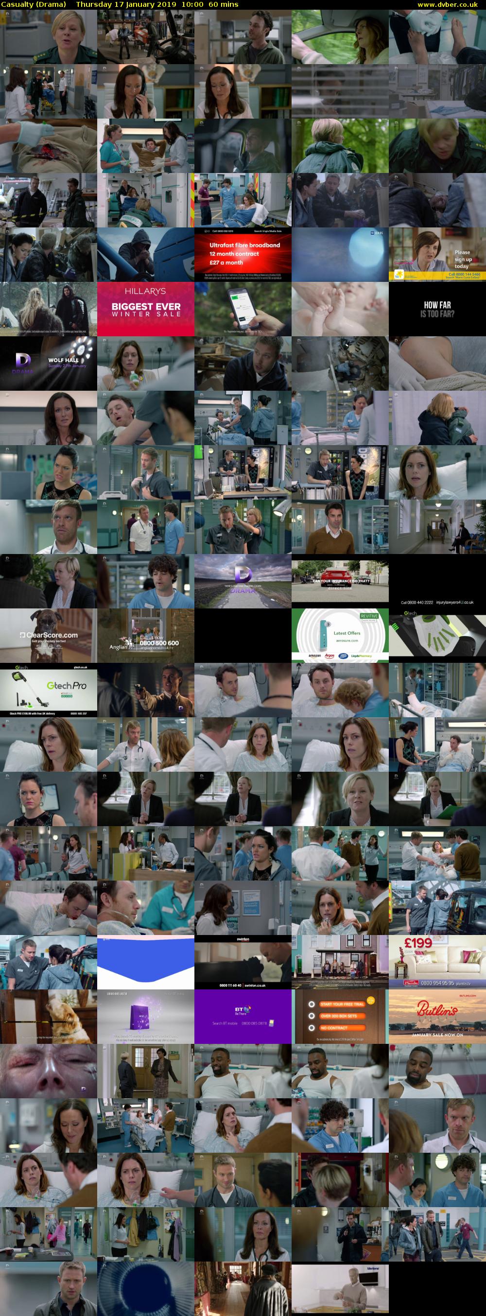 Casualty (Drama) Thursday 17 January 2019 10:00 - 11:00