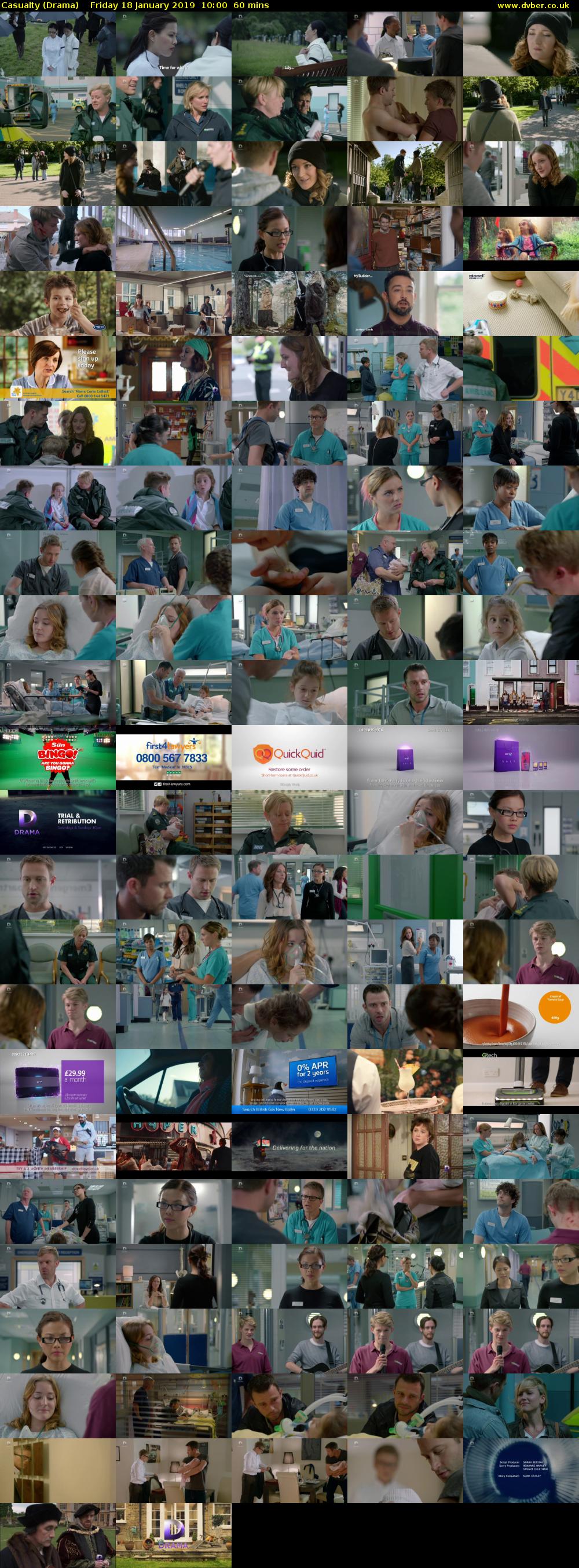Casualty (Drama) Friday 18 January 2019 10:00 - 11:00