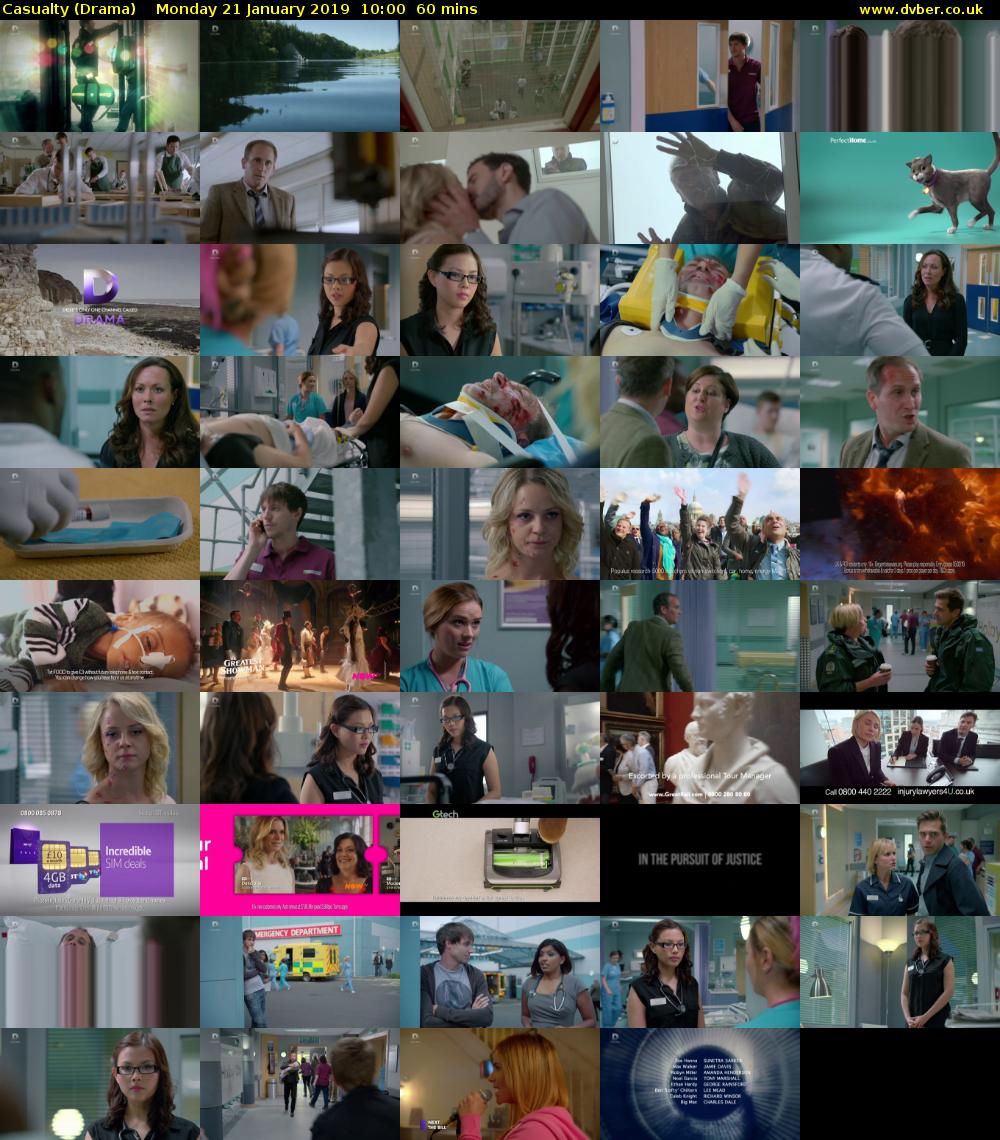 Casualty (Drama) Monday 21 January 2019 10:00 - 11:00
