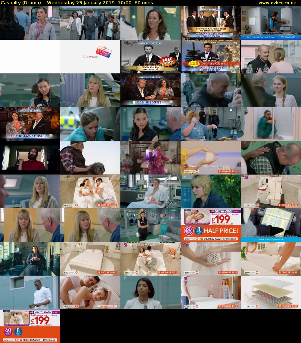 Casualty (Drama) Wednesday 23 January 2019 10:00 - 11:00