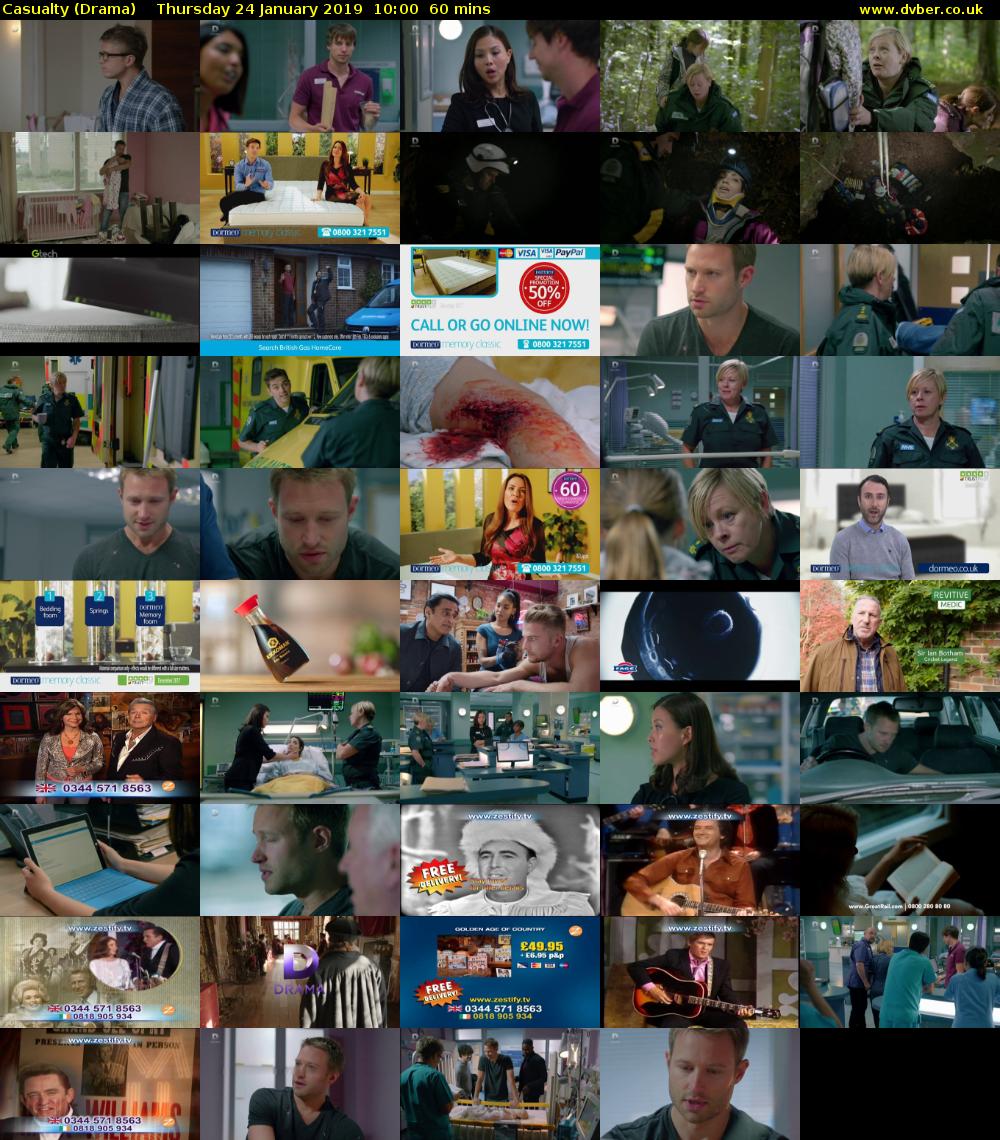 Casualty (Drama) Thursday 24 January 2019 10:00 - 11:00