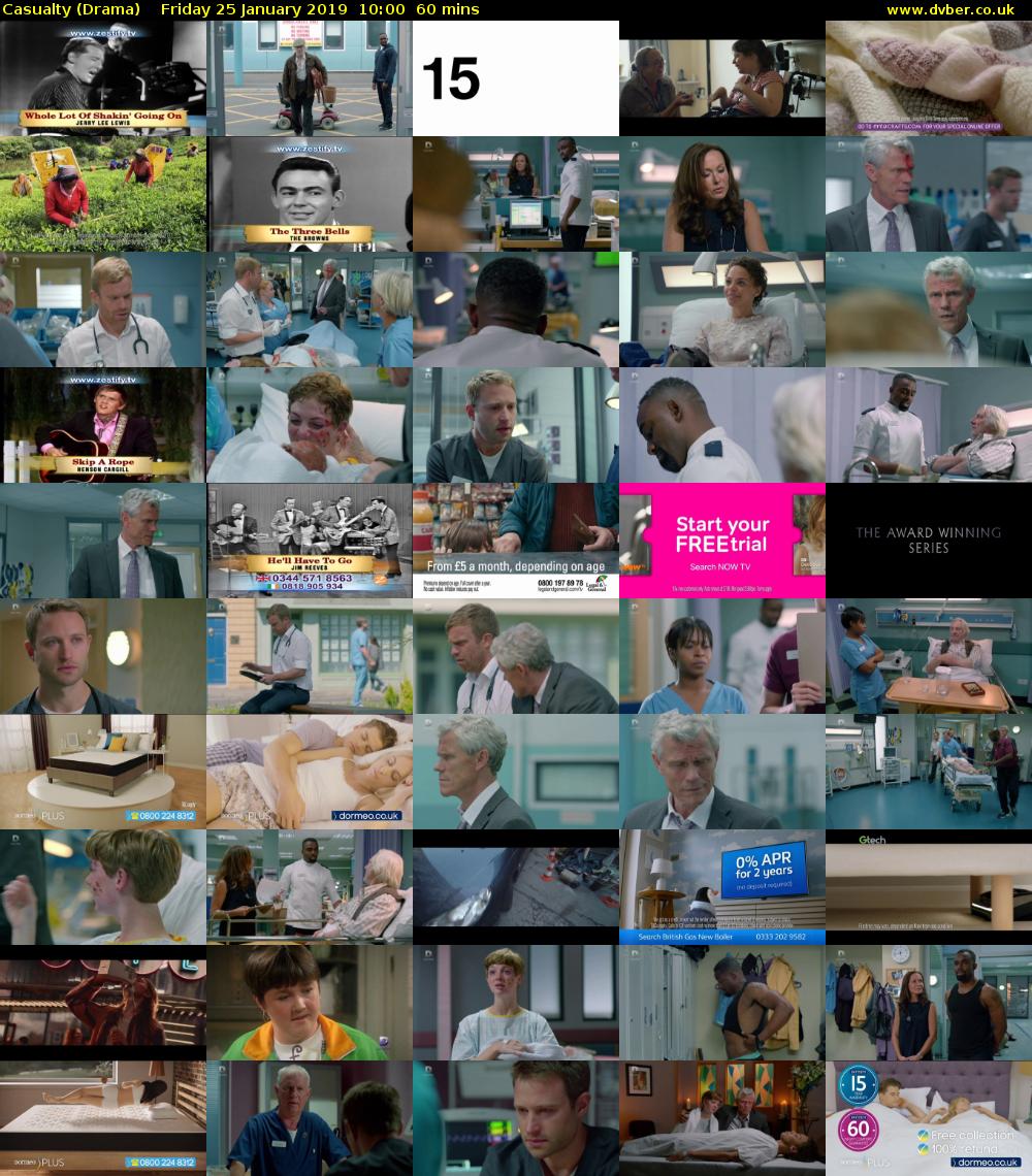 Casualty (Drama) Friday 25 January 2019 10:00 - 11:00