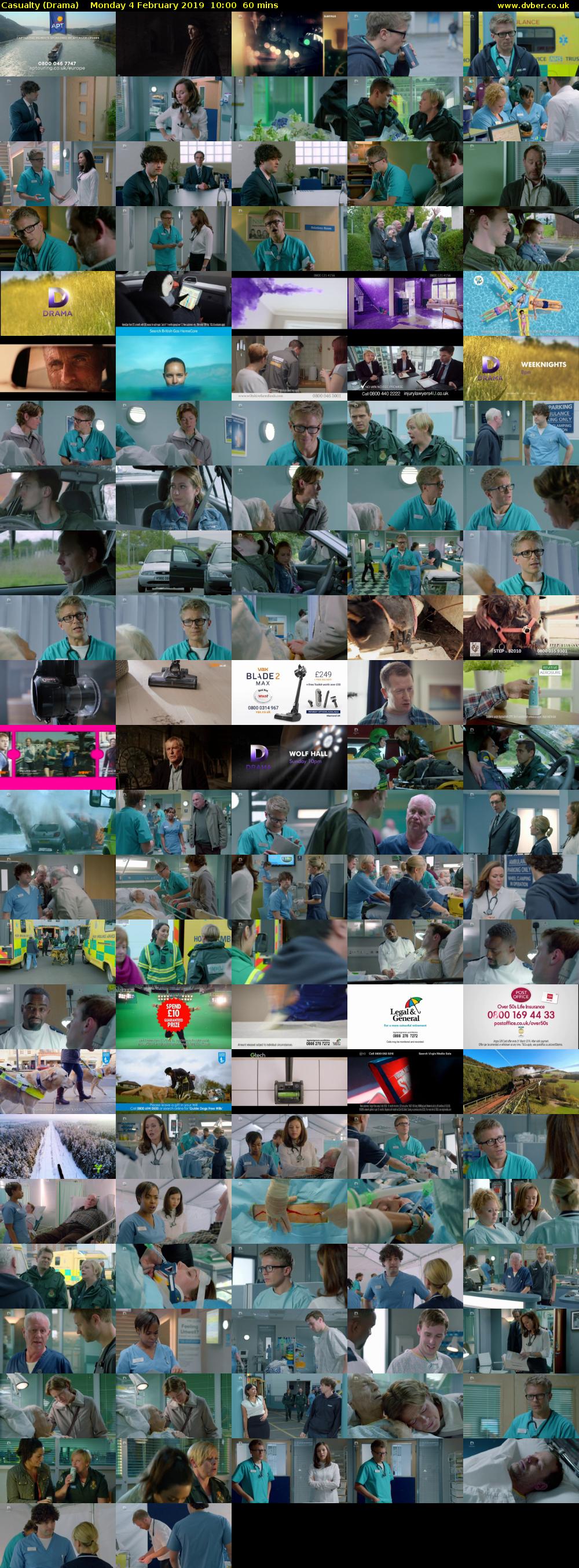 Casualty (Drama) Monday 4 February 2019 10:00 - 11:00