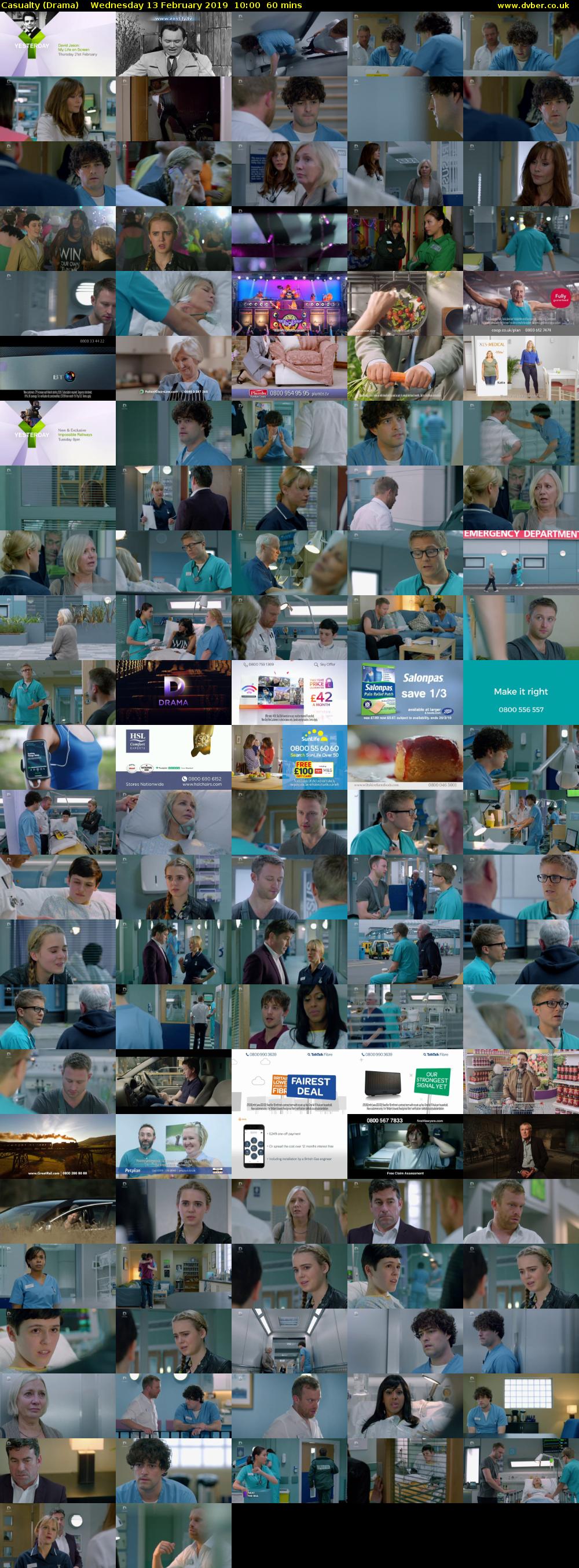 Casualty (Drama) Wednesday 13 February 2019 10:00 - 11:00