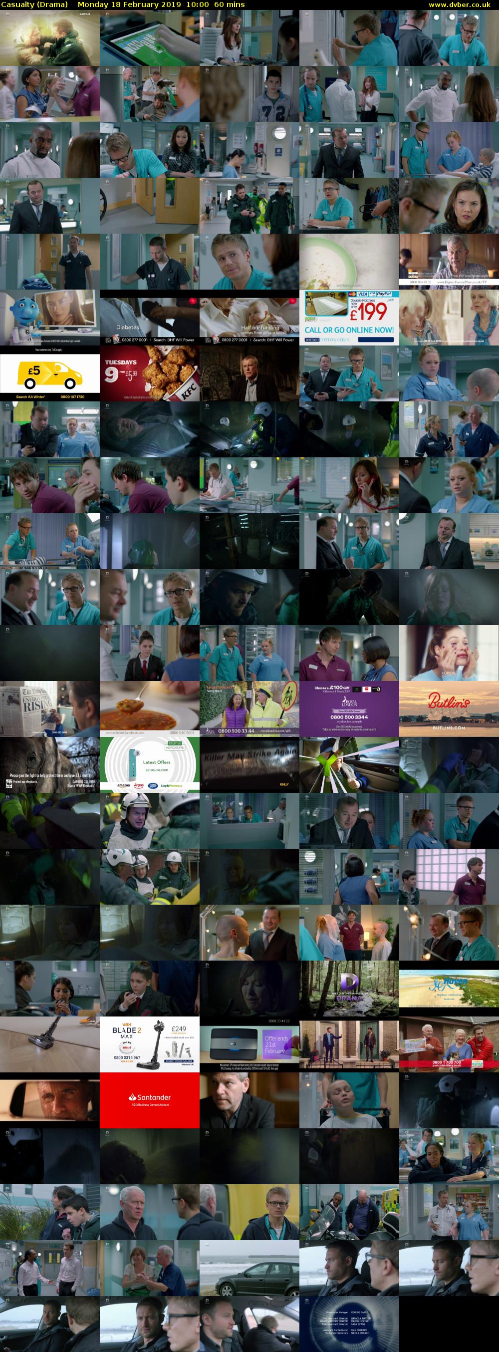 Casualty (Drama) Monday 18 February 2019 10:00 - 11:00