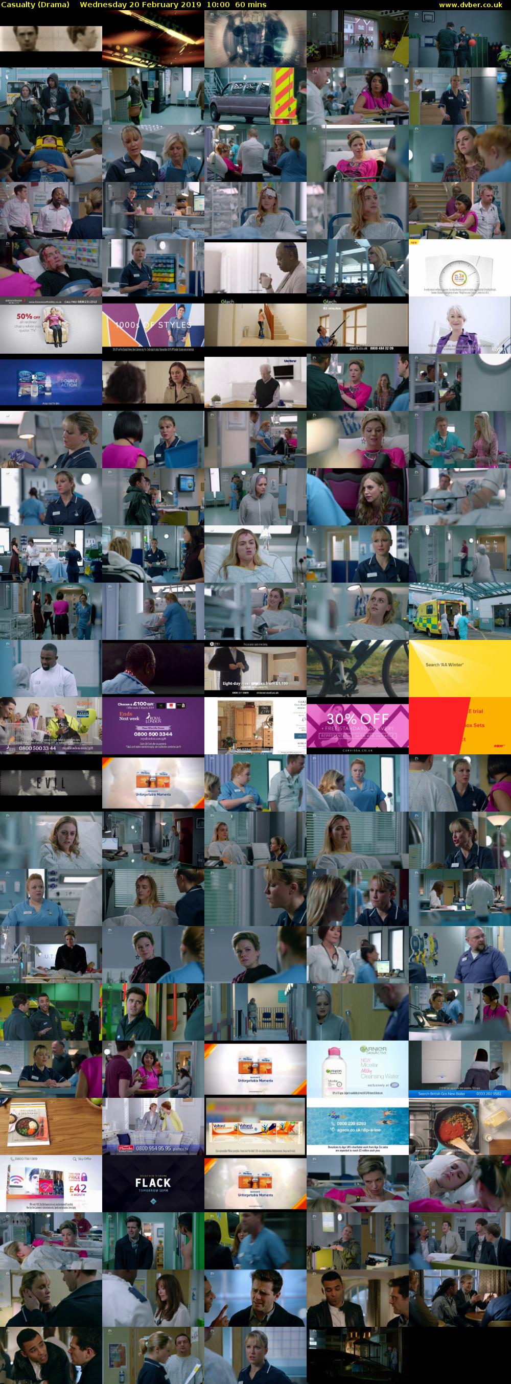 Casualty (Drama) Wednesday 20 February 2019 10:00 - 11:00