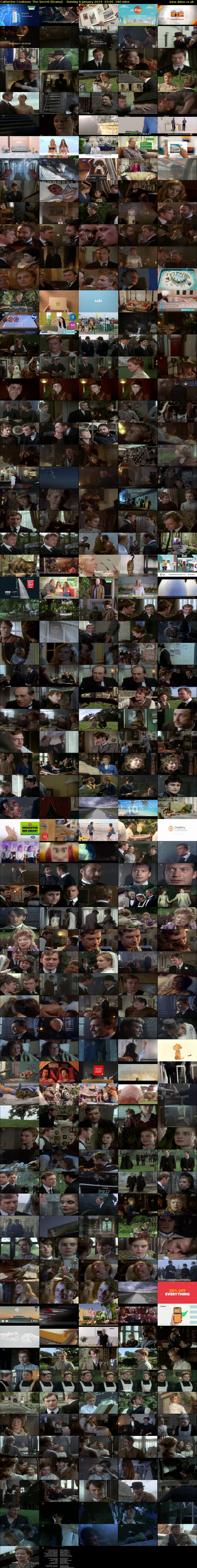 Catherine Cookson: The Secret (Drama) Sunday 6 January 2019 15:00 - 18:00