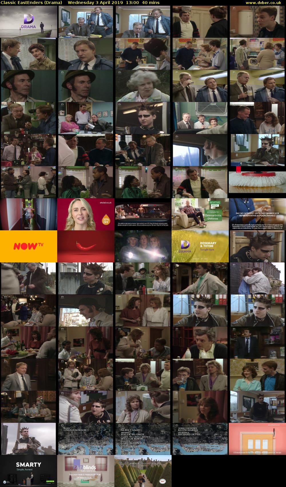 Classic EastEnders (Drama) Wednesday 3 April 2019 13:00 - 13:40