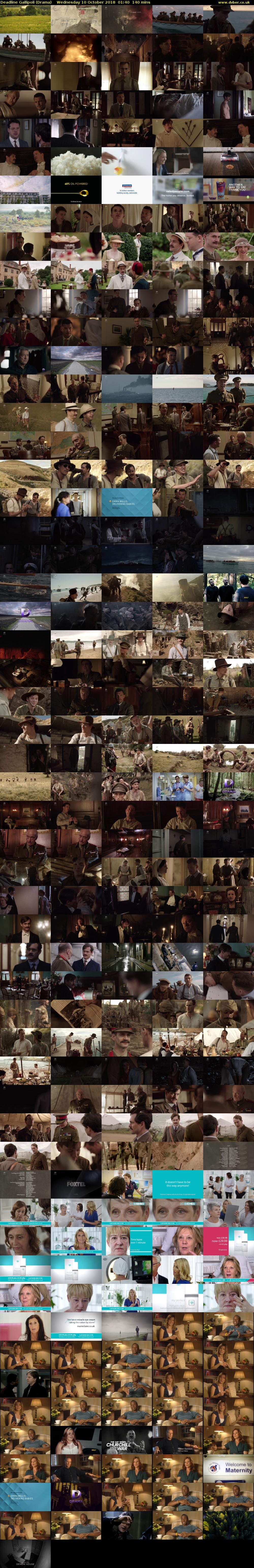 Deadline Gallipoli (Drama) Wednesday 10 October 2018 01:40 - 04:00