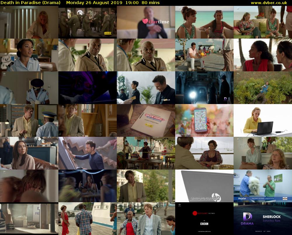Death in Paradise (Drama) Monday 26 August 2019 19:00 - 20:20