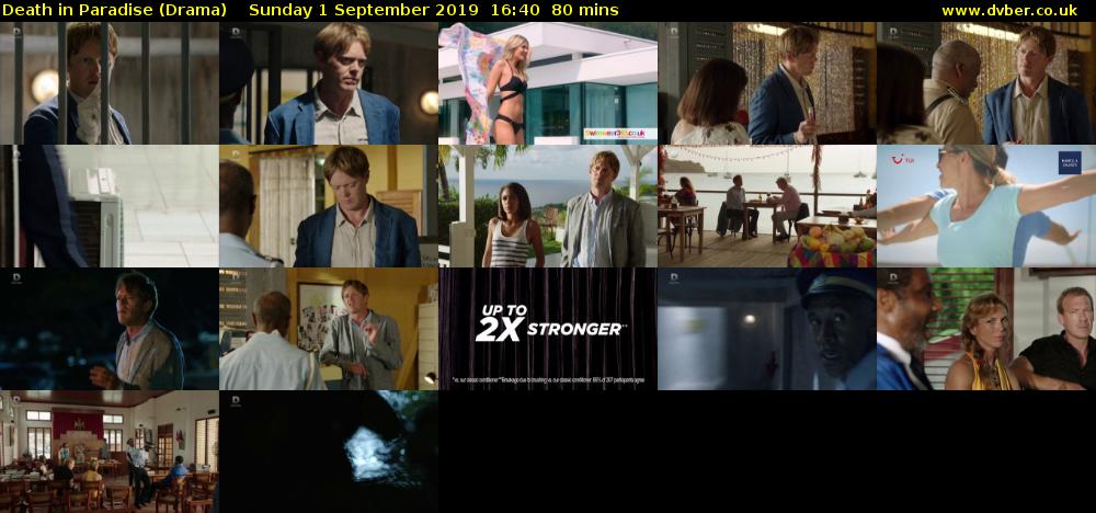 Death in Paradise (Drama) Sunday 1 September 2019 16:40 - 18:00