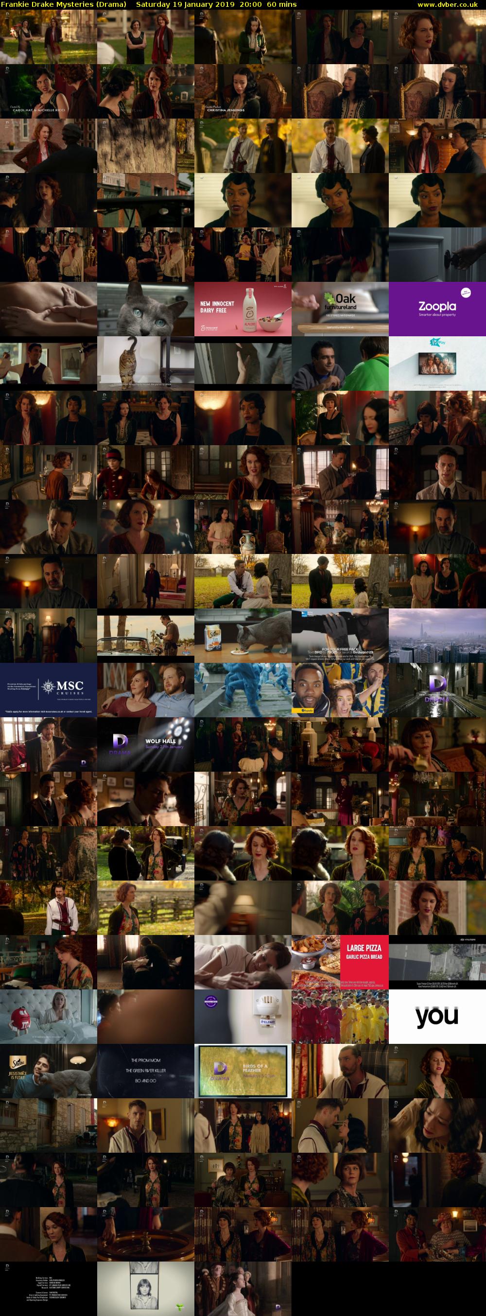 Frankie Drake Mysteries (Drama) Saturday 19 January 2019 20:00 - 21:00