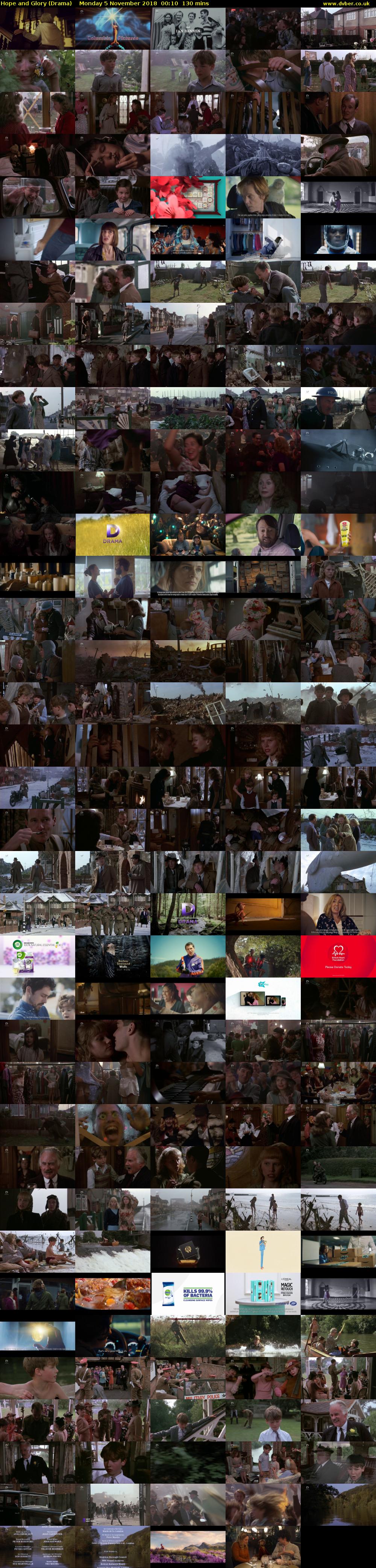 Hope and Glory (Drama) Monday 5 November 2018 00:10 - 02:20