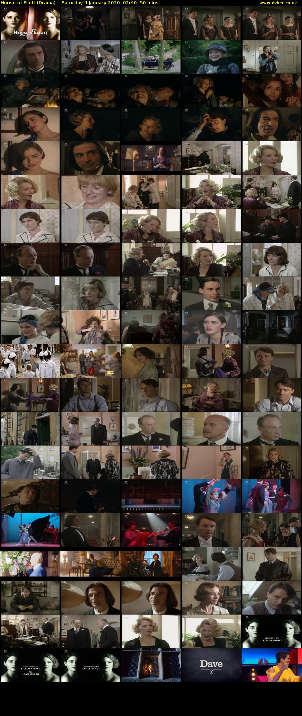 House of Eliott (Drama) Saturday 4 January 2020 02:40 - 03:30