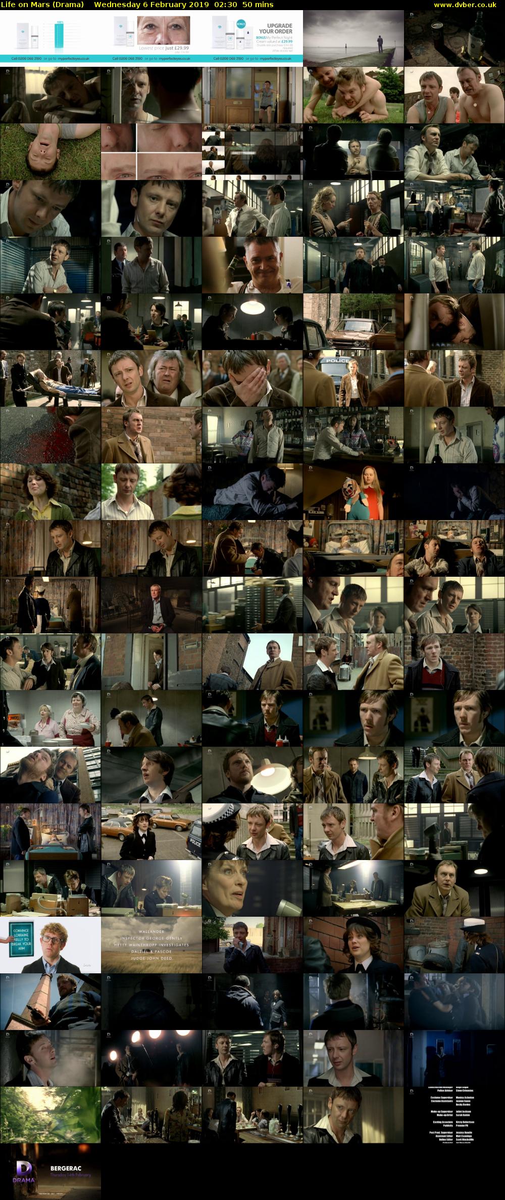 Life on Mars (Drama) Wednesday 6 February 2019 02:30 - 03:20