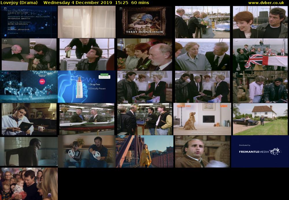 Lovejoy (Drama) Wednesday 4 December 2019 15:25 - 16:25