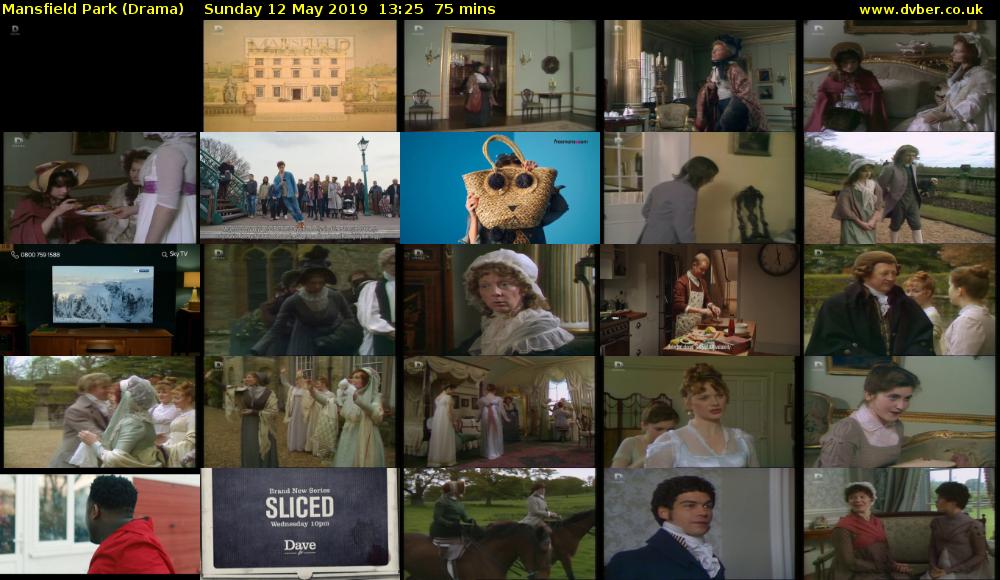 Mansfield Park (Drama) Sunday 12 May 2019 13:25 - 14:40