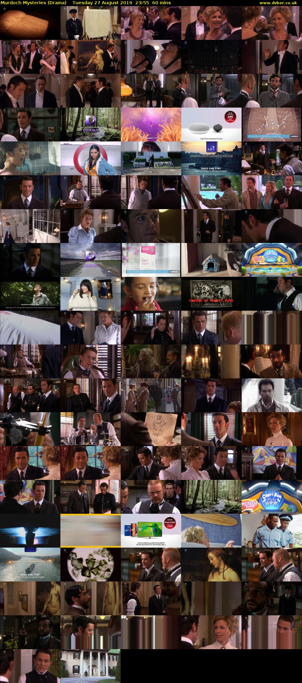 Murdoch Mysteries (Drama) Tuesday 27 August 2019 23:55 - 00:55