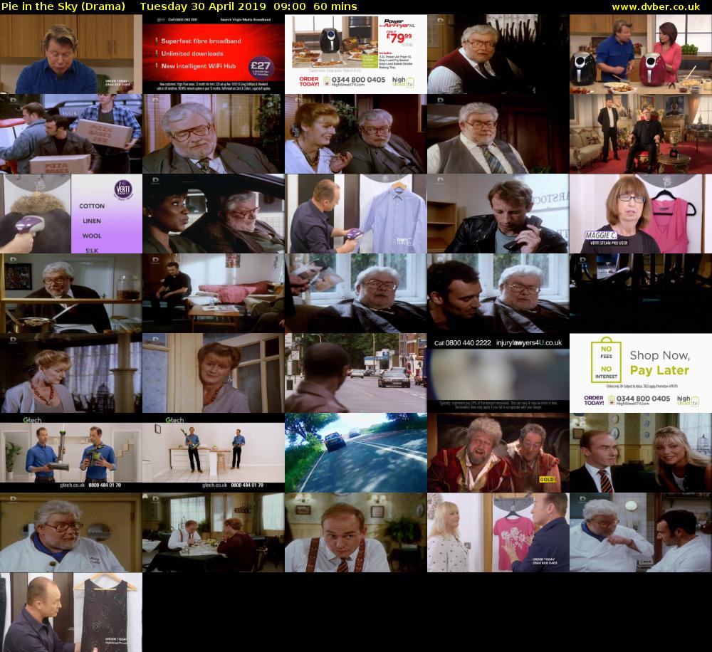 Pie in the Sky (Drama) Tuesday 30 April 2019 09:00 - 10:00