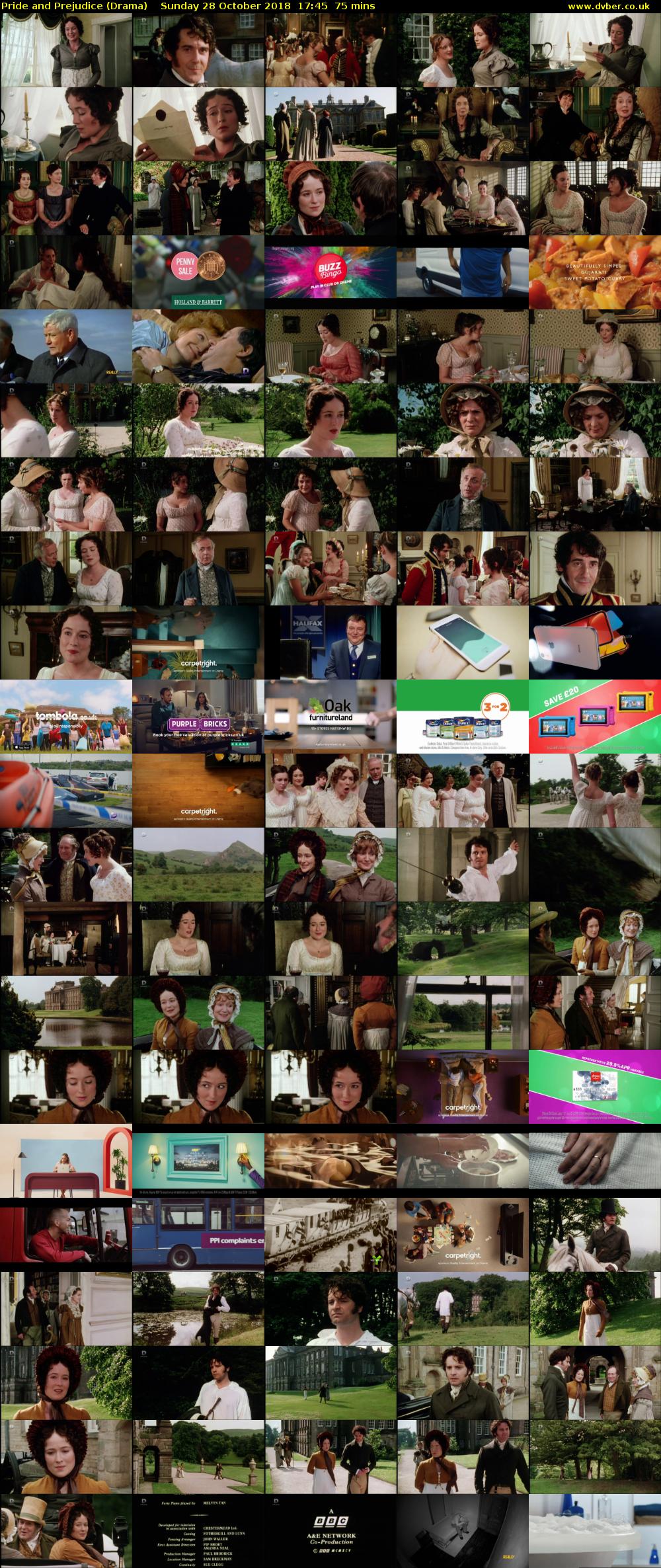 Pride and Prejudice (Drama) Sunday 28 October 2018 17:45 - 19:00