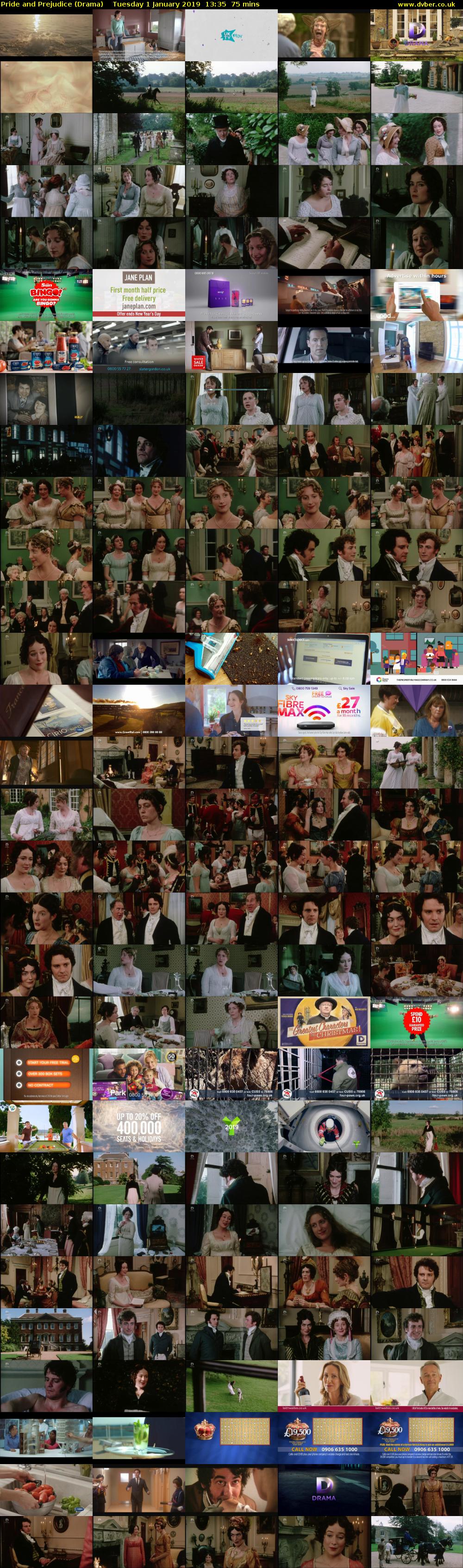 Pride and Prejudice (Drama) Tuesday 1 January 2019 13:35 - 14:50