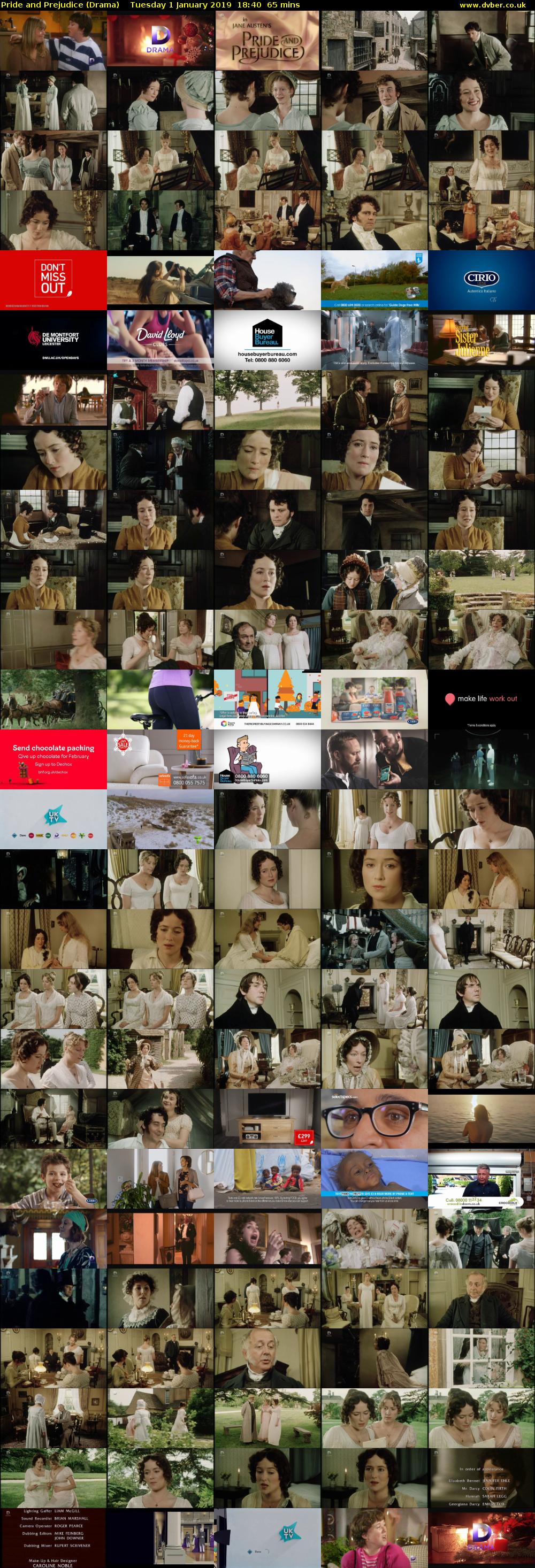 Pride and Prejudice (Drama) Tuesday 1 January 2019 18:40 - 19:45