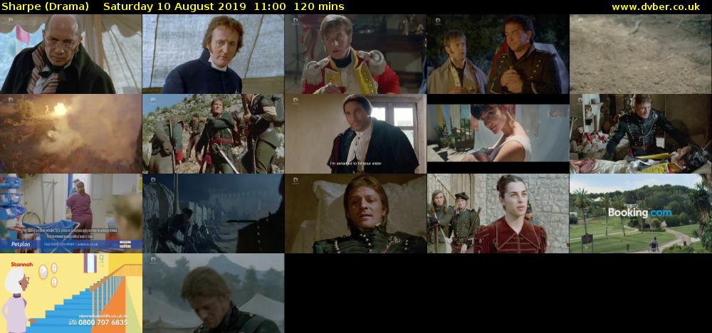 Sharpe (Drama) Saturday 10 August 2019 11:00 - 13:00