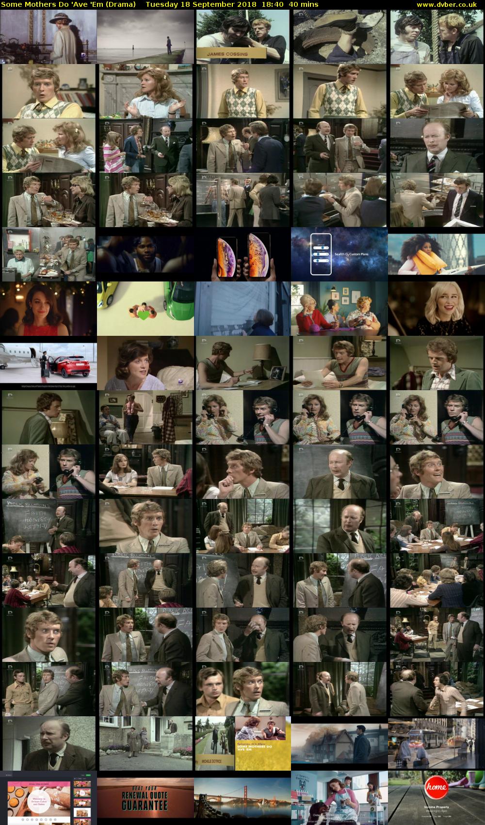 Some Mothers Do 'Ave 'Em (Drama) Tuesday 18 September 2018 18:40 - 19:20