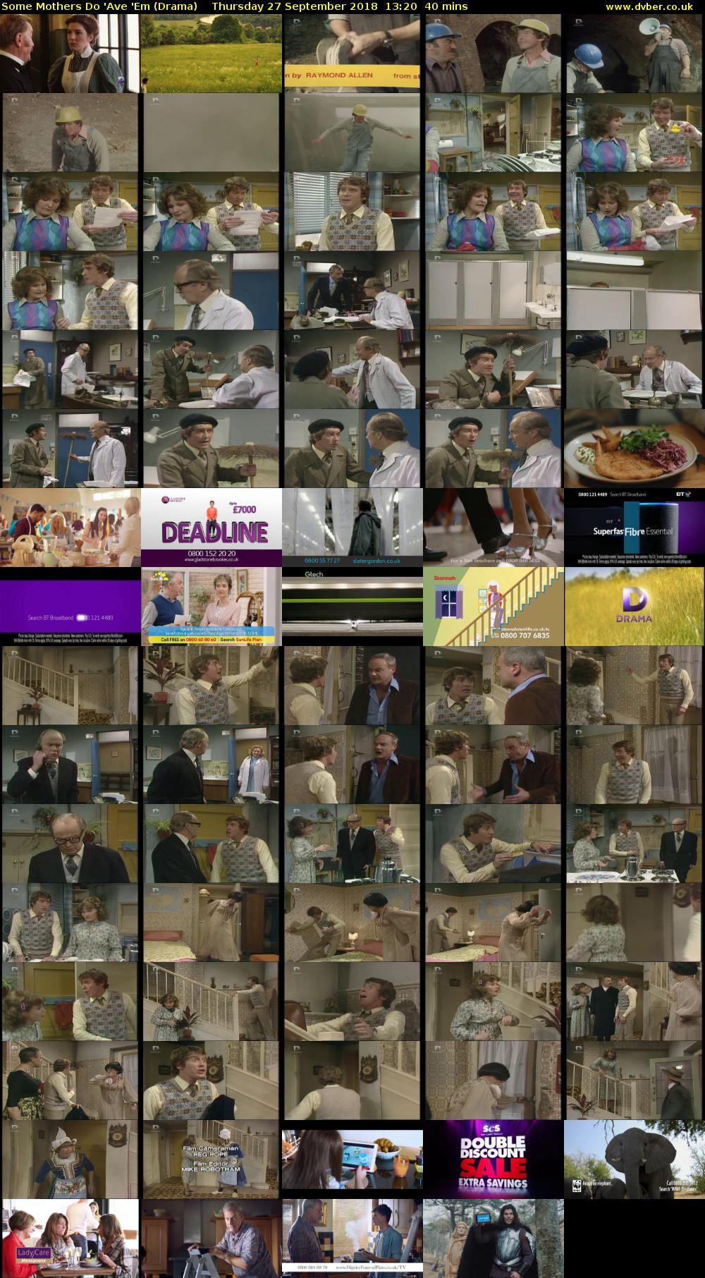 Some Mothers Do 'Ave 'Em (Drama) Thursday 27 September 2018 13:20 - 14:00