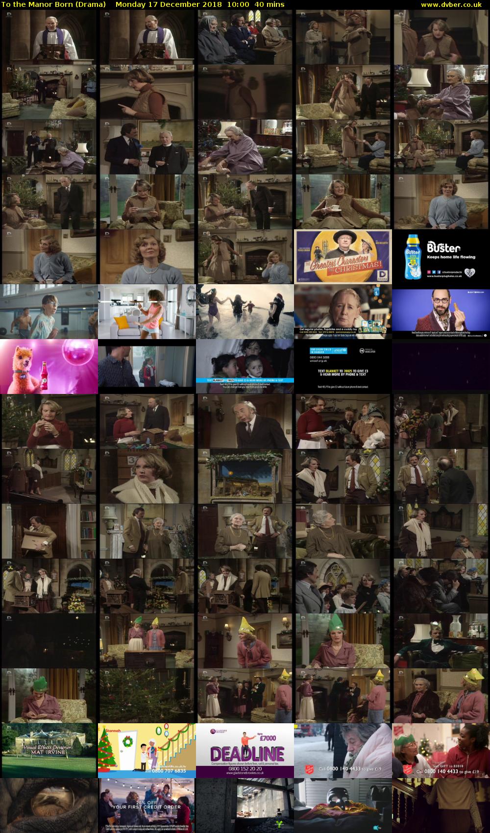 To the Manor Born (Drama) Monday 17 December 2018 10:00 - 10:40