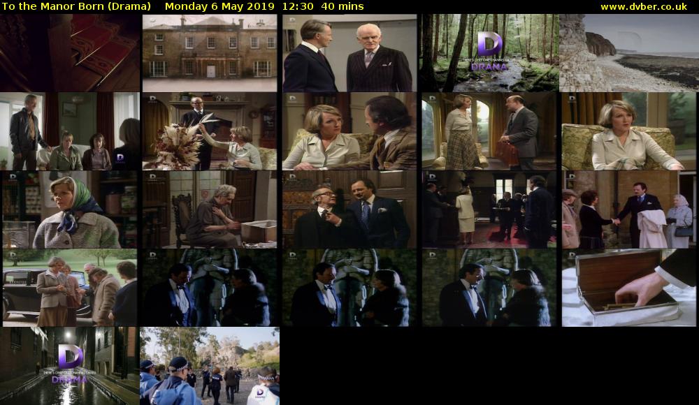 To the Manor Born (Drama) Monday 6 May 2019 12:30 - 13:10
