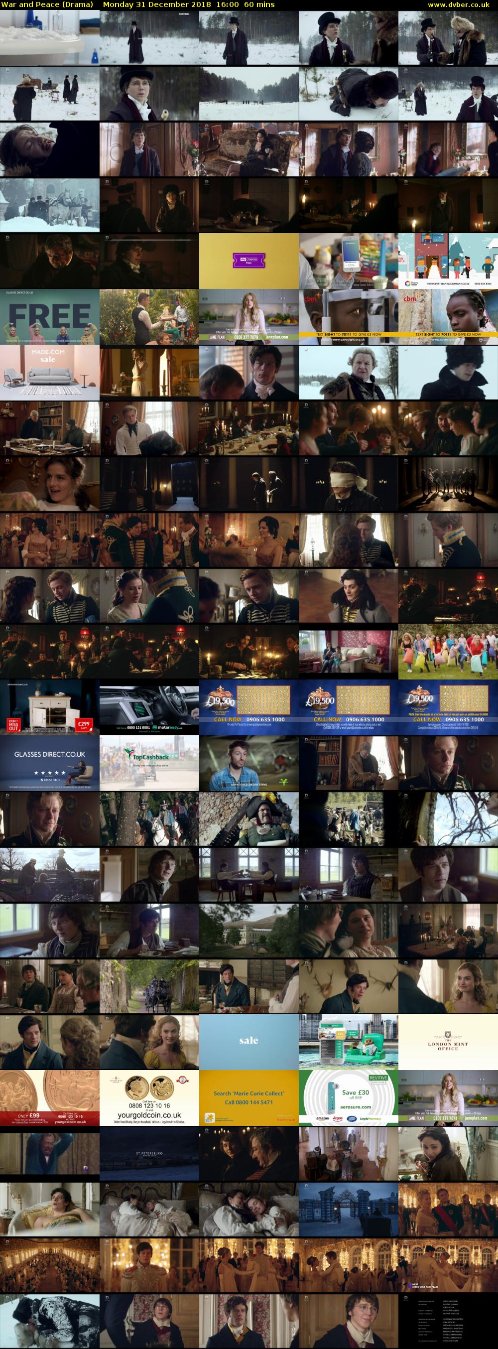 War and Peace (Drama) Monday 31 December 2018 16:00 - 17:00